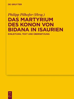 cover image of Das Martyrium des Konon von Bidana in Isaurien